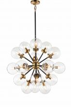  C7070-18AB/BKCL - Bianca Chandelier Aged Brass/Black