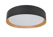  FM9415-BKG - Flush Mount Black/Wood Grain