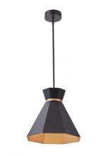  P1412-BKG - Pendant Aged Brass/Black