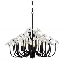  378C06MB - Wildflower 6-Lt Chandelier - Matte Black