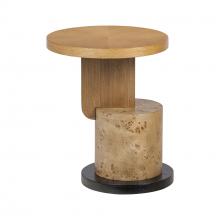  508TA18A - Eros Side Table - Black Oak/Mappa Burl/ Poplar/Cherry