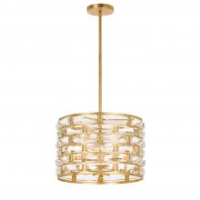 Crystorama MER-4865-GA - 5 Light Antique Gold Chandelier