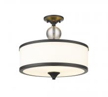  307SF-MB - 3 Light Semi Flush Mount