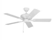  5LDO44RZW - Linden 44'' traditional indoor/outdoor matte white ceiling fan with reversible motor