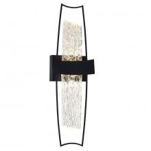 CWI Lighting 1246W8-101 - Guadiana Integrated LED 8in Black Wall Light with Handcrafted Glass