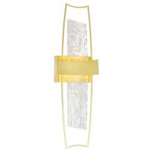 CWI Lighting 1246W8-602 - Guadiana Integrated LED 8in Satin Gold Wall Light with Handcrafted Glass