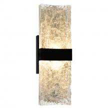 CWI Lighting 1587W20-2-101 - Lava Integrated LED 20in Black Wall Light with Handcrafted Glass