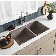 Native Trails NSKD3321-A - Farmhouse Double Bowl Kitchen Sink in Ash
