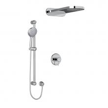  KIT2745GNC - Type T/P (thermostatic/pressure balance) 1/2'' coaxial 3-way system with hand shower rai