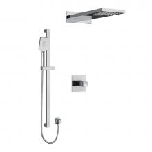  KIT2745RFC-SPEX - Type T/P (thermostatic/pressure balance) 1/2'' coaxial 3-way system with hand shower rai