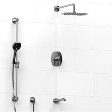 Riobel KIT#1345VYC - Type T/P (thermostatic/pressure balance) 1/2'' coaxial 3-way system with hand shower rai