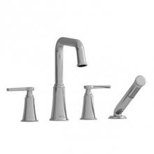  MMSQ12JBK - 4-piece deck-mount tub filler with handshower