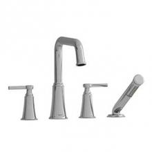  MMSQ12LBK - 4-piece deck-mount tub filler with handshower