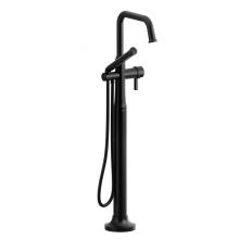  MMSQ39JBK - 2-way Type T (thermostatic) coaxial floor-mount tub filler with handshower