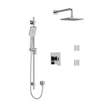  KIT3545ZOTQC-SPEX - Type T/P (thermostatic/pressure balance) 1/2'' coaxial 3-way system, hand shower rail, e