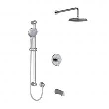  KIT1345GNC - Type T/P (thermostatic/pressure balance) 1/2'' coaxial 3-way system with hand shower rai