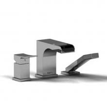  ZOOP16C - 3-piece Type P (pressure balance) deck-mount tub filler open spout with handshower