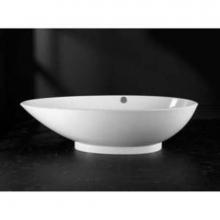  NAP-N-LH-xx-OF - Napoli freestanding ''egg-shaped'' tub with overflow on left side. Paint