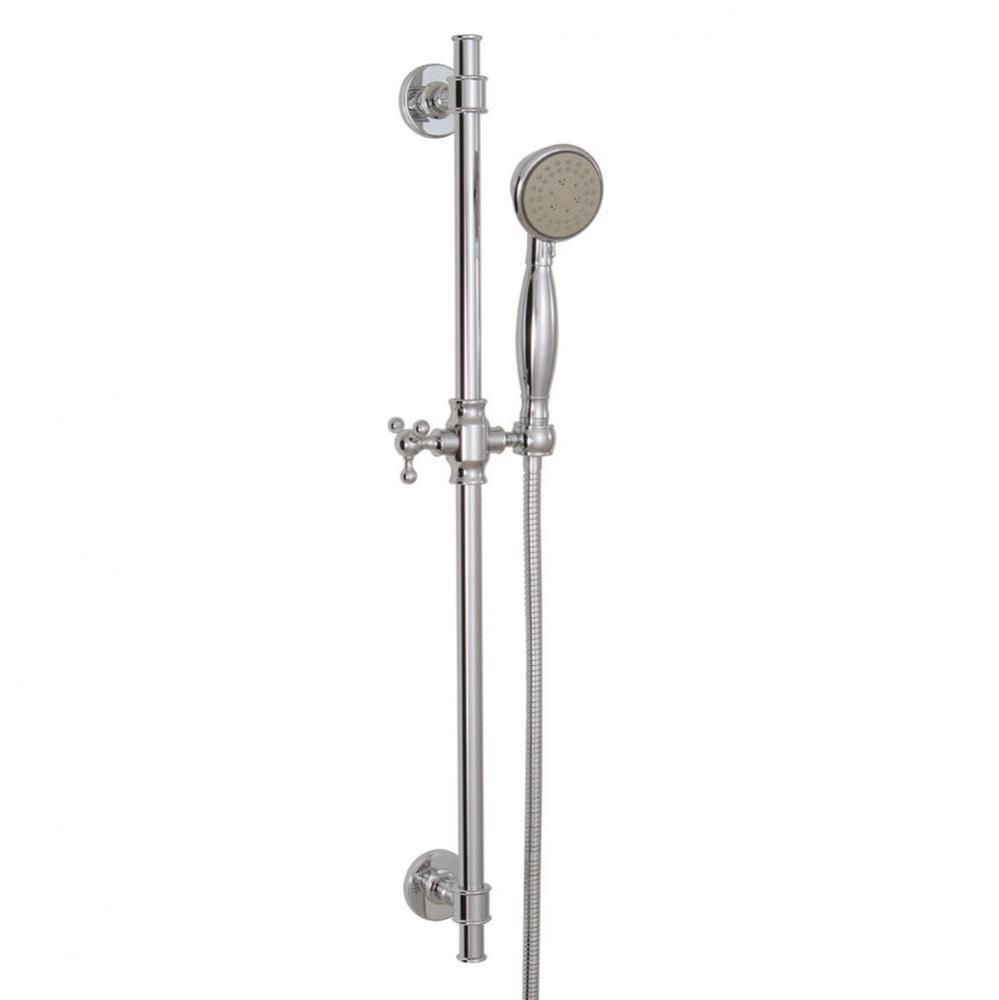 12762 Complete Round  Shower Rail - 5 Functions