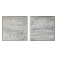 Renwil OL2166 - Heleni 30" Wide Canvas Art with Wood Frame, Cream