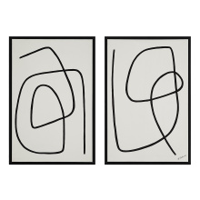 Renwil OL2149 - Moreau 24" Wide Canvas Art with Wood Frame, Painted Black