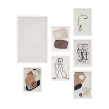 Renwil PA0028 - Priyanka 7 Piece Wide Wall Art, White