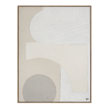 Renwil OL2140 - Canberra 48.2" Wide Canvas Art with Wood Frame, Oak