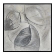 Renwil OL2155 - Webb 48" Wide Canvas Art with Wood Frame, Painted Black