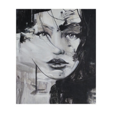 Renwil OL2173 - Chrysantine 50" Wide Canvas Art, Black