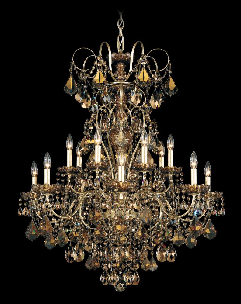 New Orleans 14 Light 120V Chandelier in Aurelia with Clear Heritage Handcut Crystal