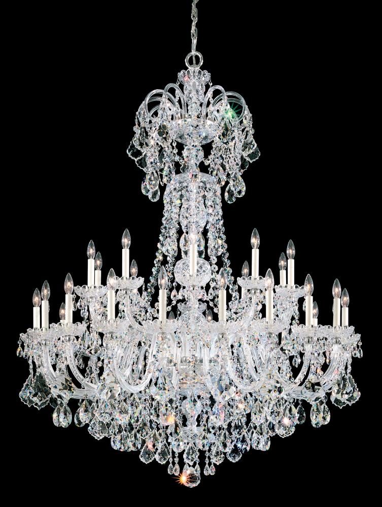 Olde World 35 Light 120V Chandelier in Aurelia with Clear Heritage Handcut Crystal