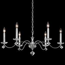  MD1006N-48H - Modique 6 Light 120V Chandelier in Antique Silver with Clear Heritage Handcut Crystal