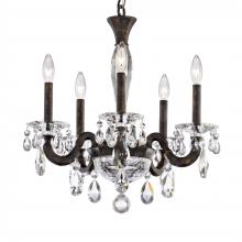 Schonbek 1870 S8605N-22R - San Marco 5 Light 120V Chandelier in Heirloom Gold with Clear Radiance Crystal