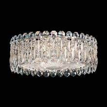  RS8348N-48S - Sarella 3 Light 120V Flush Mount in Antique Silver with Clear Crystals from Swarovski