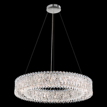  RS8349N-48S - Sarella 18 Light 120V Pendant in Antique Silver with Clear Crystals from Swarovski