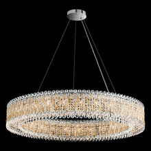  RS8350N-48S - Sarella 27 Light 120V Pendant in Antique Silver with Clear Crystals from Swarovski