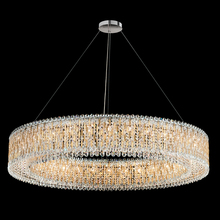  RS8351N-48S - Sarella 32 Light 120V Pendant in Antique Silver with Clear Crystals from Swarovski