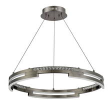  PF8730-BKS - SATERN series 50 Watt Chrome Integrated LED Ring Pendant