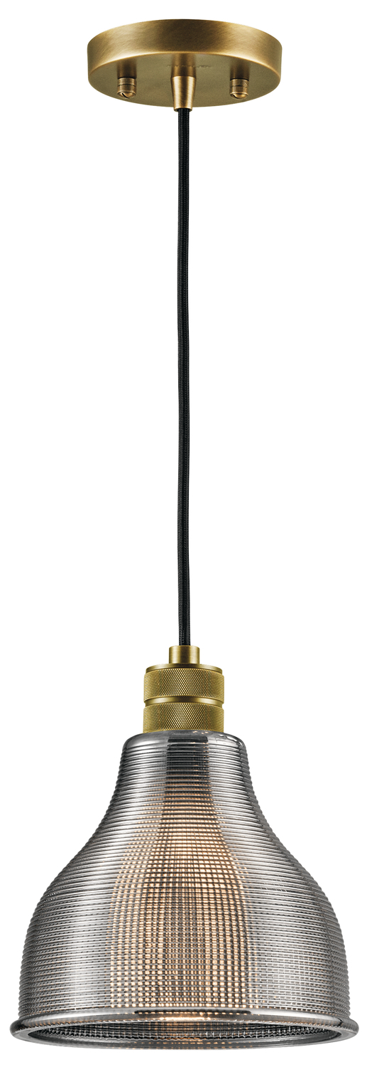 Devin 8" 1 Light Mini Pendant Natural Brass