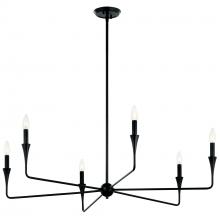 Kichler 52690BK - Alvaro 40 Inch 6 Light Chandelier in Black