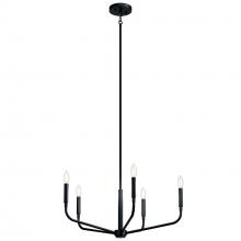 Kichler 52717BK - Madden 26 Inch 5 Light Chandelier in Black