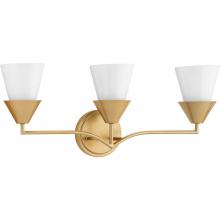  P300497-205 - Pinellas Collection Three-Light Soft Gold Contemporary Vanity Light