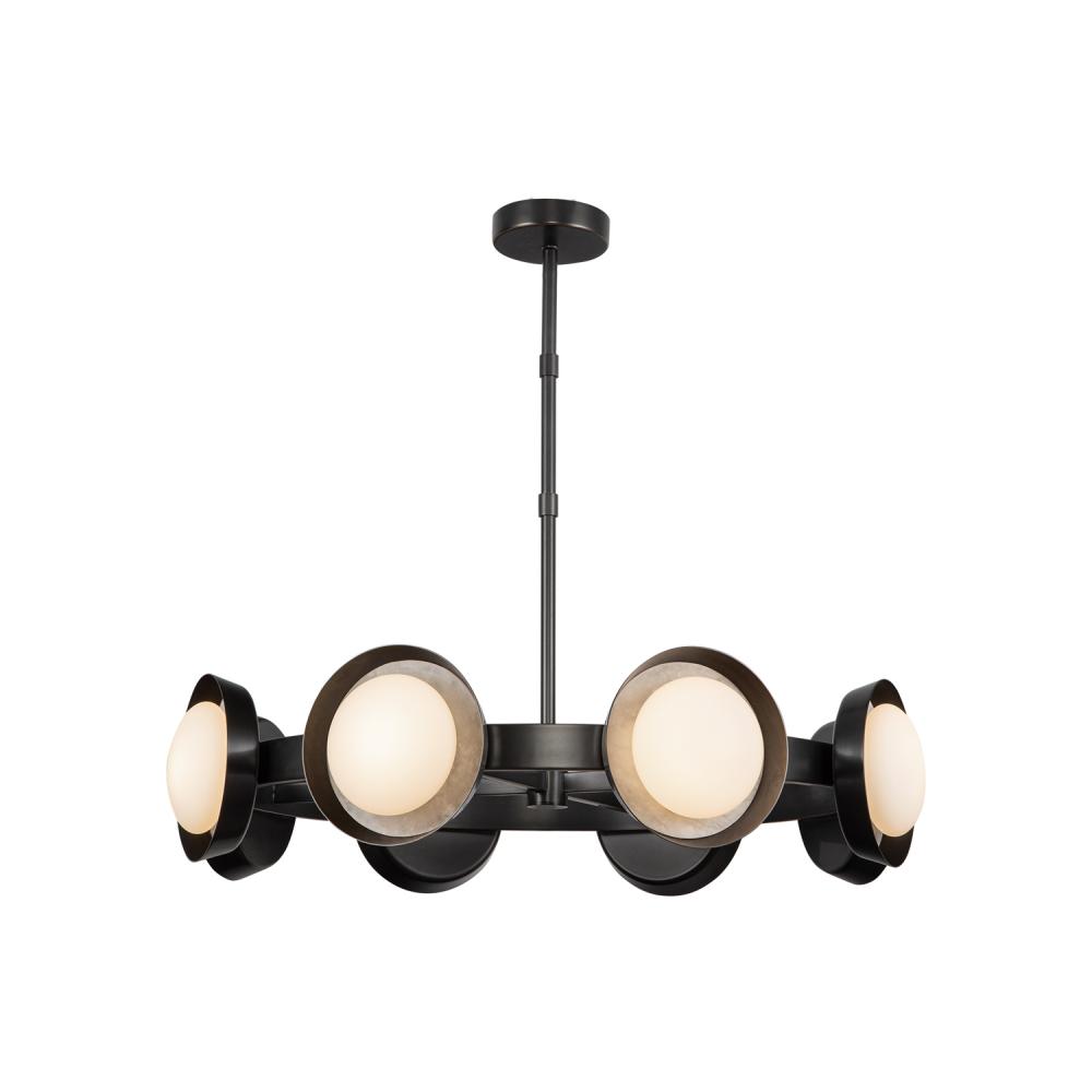 Alonso 37-in Urban Bronze LED Chandeliers
