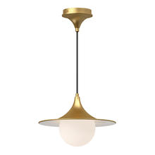  PD525113BGOP - Fuji 12-in Brushed Gold/Opal Matte Glass 1 Light Pendant