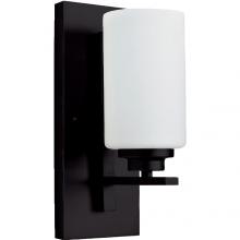 Russell Lighting 729-611/BLK - Iris - Wall Sconce in Black with Opal Glass
