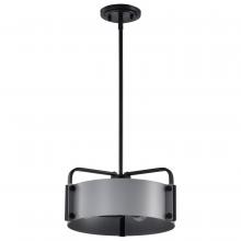  60/7852 - Altos 3 Light Small Pendant; Gray and Matte Black Finish