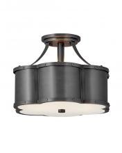 Hinkley 4443BLB - Hinkley Lighting Chance Series 4443BLB Semi-Flush