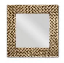 Currey 1000-0104 - Margam Square Brass Mirror