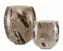  1200-0527 - Bora Brown Speckle Vase Set of 2