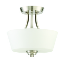  41952-BNK - Grace 2 Light Convertible Semi Flush in Brushed Polished Nickel